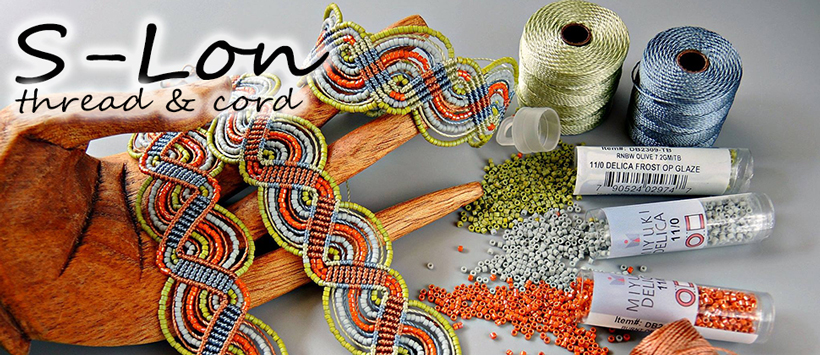 S-Lon Beading Thread is strong enough for gemstone beads while thin enough for seed beads.