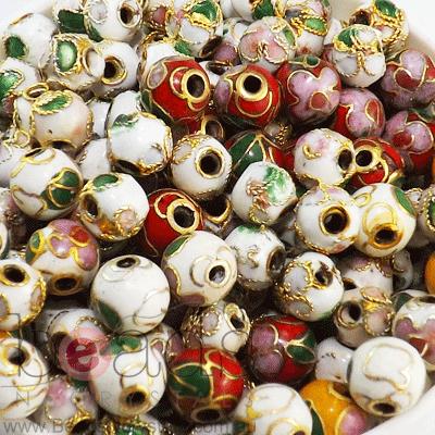 Cloisonne 6mm Round Asstd Colours - Image 3