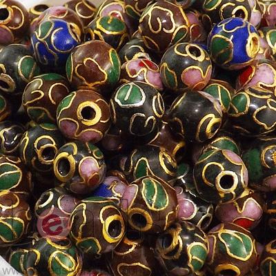 Cloisonne 6mm Round Asstd Colours - Image 4