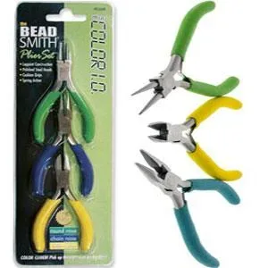 Beadsmith PL3Mini 3PC Mini Color ID Plier Set