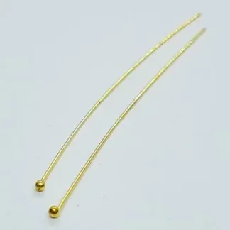 Flat Head Pins (Gold Finished/Silver Plated)