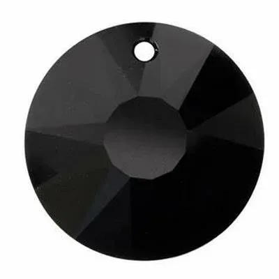 Swarovski 6724 Sun Pendant 30mm Jet Beads N Crystals
