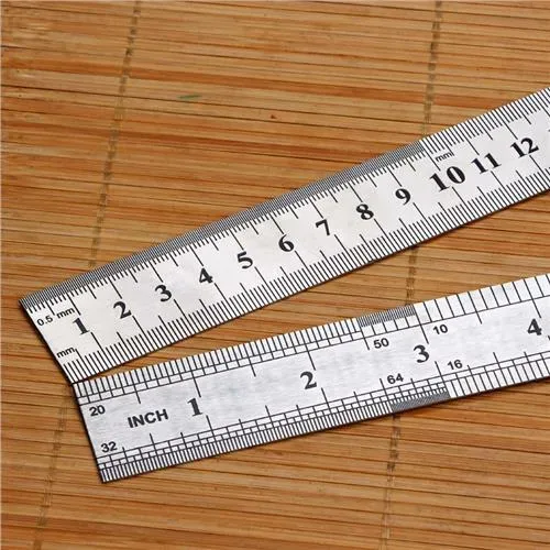 Metal Ruler 30cm 6inch with 0.5mm Markings - Beads N Crystals