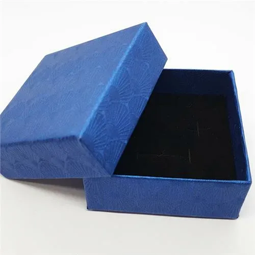 Jewellery Gift Box 7x7cm Blue Shell Pattern - Beads N Crystals
