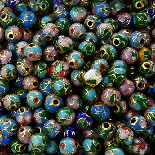 Cloisonne 6mm Round Asstd Colours - Image 2