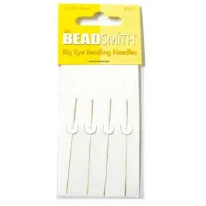 BeadSmith Set of 6 in 4 Sizes BIG EYE Beading Needles - easy to thread