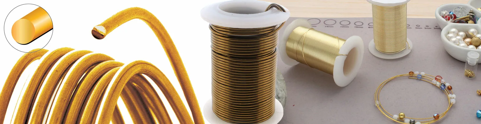Artistic Wire, Silver Plated Craft Wire 22 Gauge Thick, Gold Color (8 Yard  Spool) 