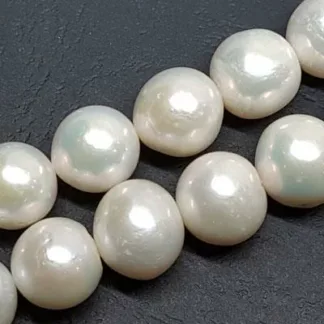 Freshwater Pearl 10-12mm Round AAA Grade Graduated White Beads Strand