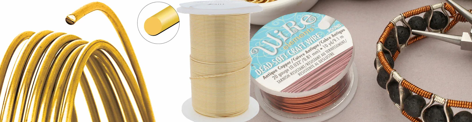 Brass Wire in Coil and Spool for Jewelry Component