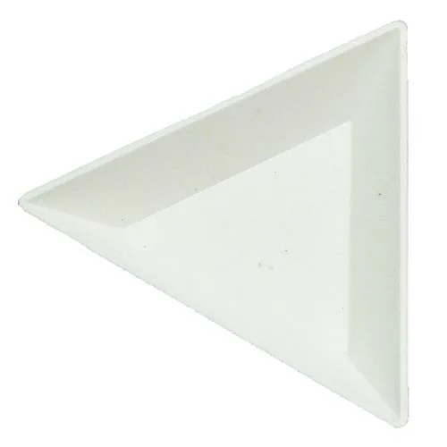 Bead Sorting Tray - White Triangle Plastic 7cm