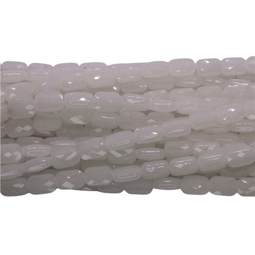 A Grade Crystal Rectangle Cushion Cut 6x9mm Opaque White Beads Strand
