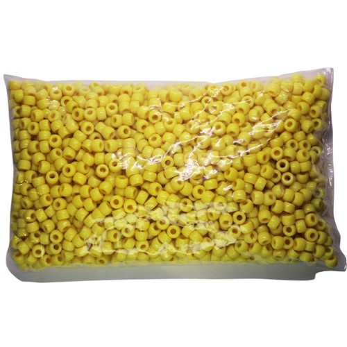 Pony Beads 6x9mm Bulk Bag Yellow 1700pcs - Image 2