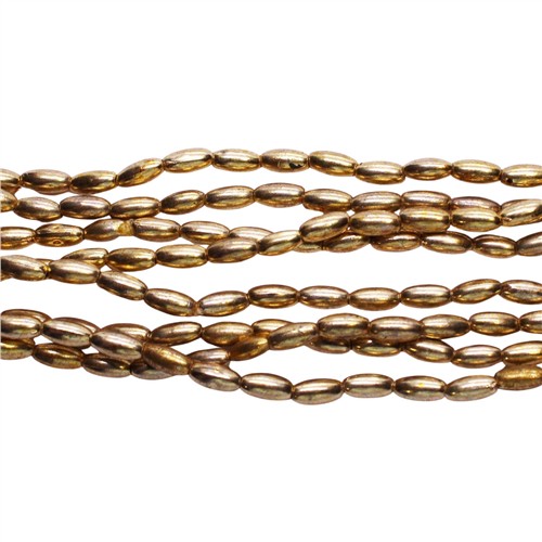 Metallic Gold Rice 3x6mm Beads - Vintage made in Japan 80' - Image 2