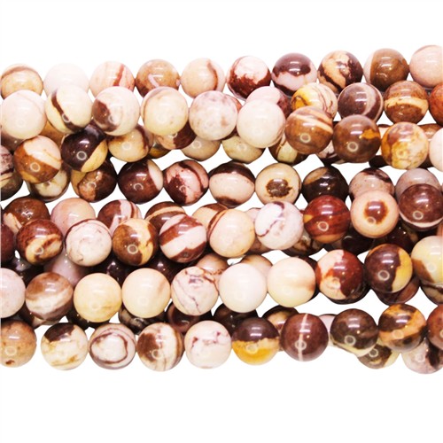 Outback Australian Zebra Jasper 8mm Round Strand