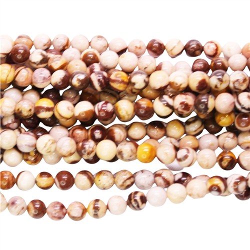 Outback Australian Zebra Jasper 6mm Round Strand - Image 2
