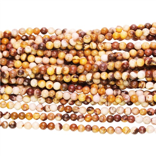 Outback Australian Zebra Jasper 3mm Round Beads Strand - Image 2