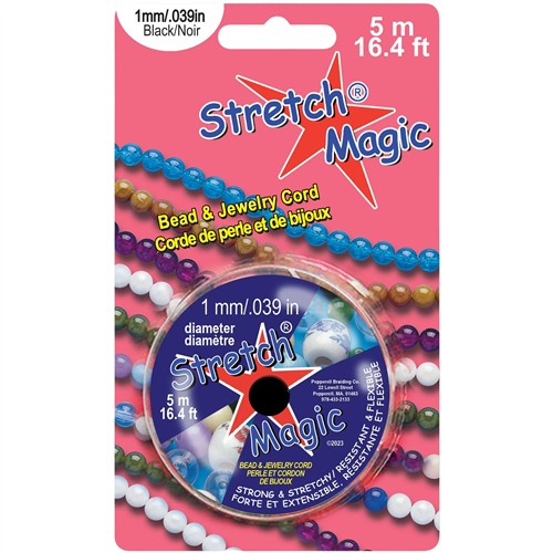 Stretch Magic 1mm Black 5m Roll
