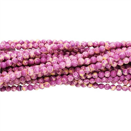 Imperial Jasper 4mm Round Mauve Beads Strand