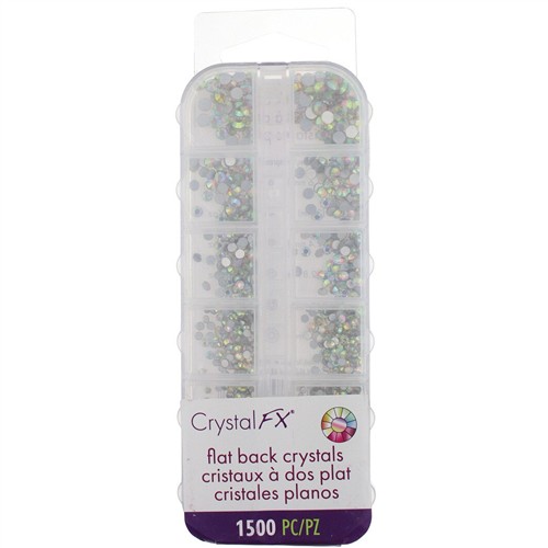 Crystal FX Rhinestone Assortment Crystal AB 1500pc Pack - Image 3