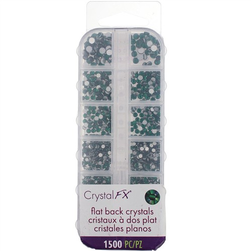 Crystal FX Rhinestone Assortment Emerald 1500pc Pack - Image 3