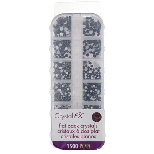 Crystal FX Rhinestone Assortment Jet Black 1500pc Pack - Image 3