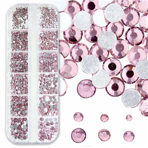 Crystal FX Rhinestone Assortment Light Rose 1500pc Pack