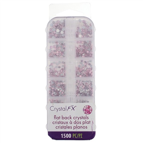Crystal FX Rhinestone Assortment Light Rose 1500pc Pack - Image 3