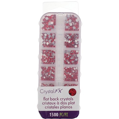 Crystal FX Rhinestone Assortment Light Siam 1500pc Pack - Image 3