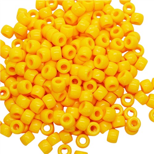 Pony Beads 6x9mm Bulk Bag Golden 1700pcs