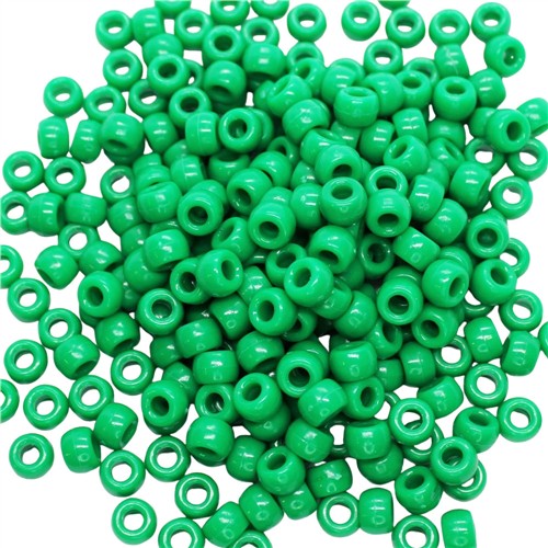 Pony Beads 6x9mm Bulk Bag Dark Green 1700pcs