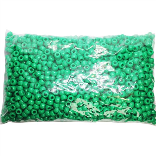 Pony Beads 6x9mm Bulk Bag Dark Green 1700pcs - Image 2