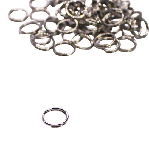 Split Ring 7mm Antique Silver 100pk - Image 2