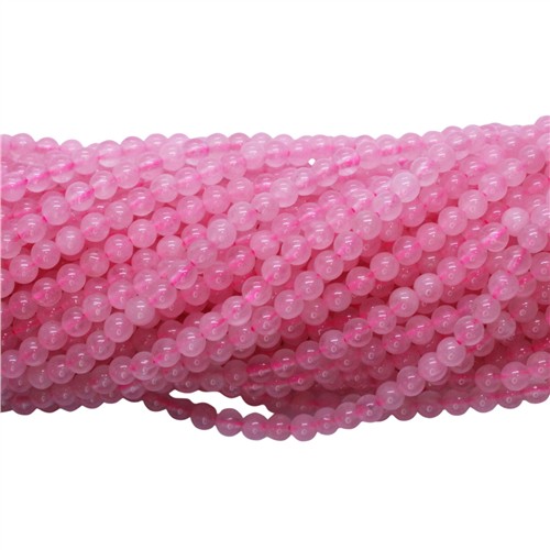Rose Quartz 4mm AAA Grade Round Beads Strand