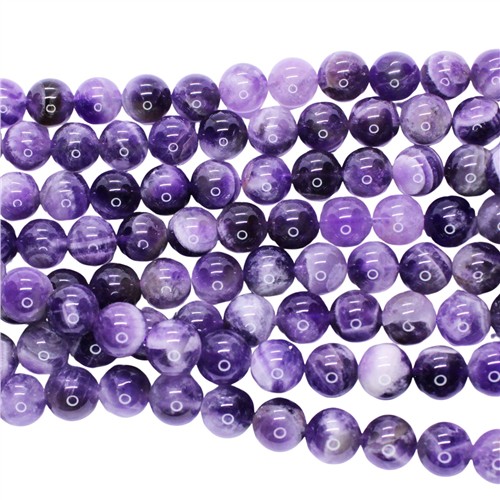 Amethyst Chevron 10mm Round Strand - Image 2