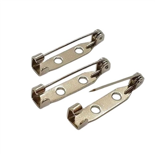 Brooch Back 2.5cm Antique Silver 2 Holes