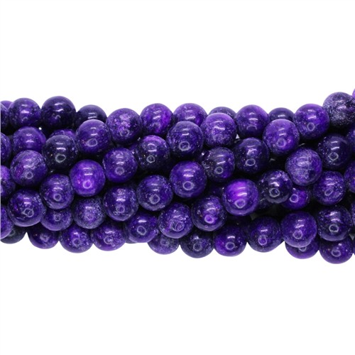 Charoite Enhanced Colour 6mm Round Beads Strand