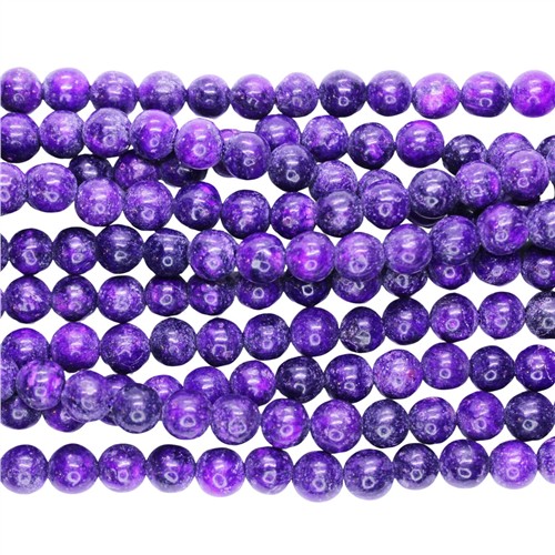 Charoite Enhanced Colour 6mm Round Beads Strand - Image 2