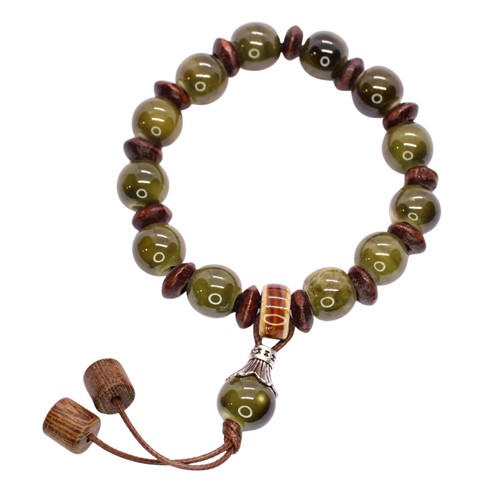Ceramic Porcelain Beaded Stretch Bracelet Pondside Fruit