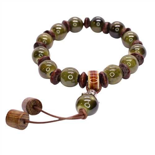 Ceramic Porcelain Beaded Stretch Bracelet Pondside Fruit - Image 2