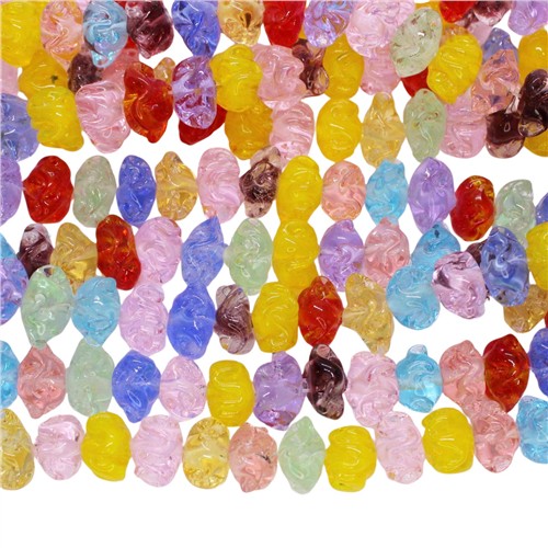Handmade Glass 7x13mm Jellyfish Baby Assorted Colour Mix Strand - Image 2