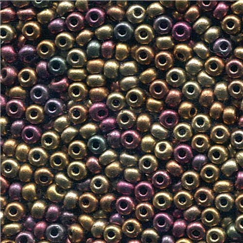 Czech Size 8 Dark Gold Rainbow 22g Tube