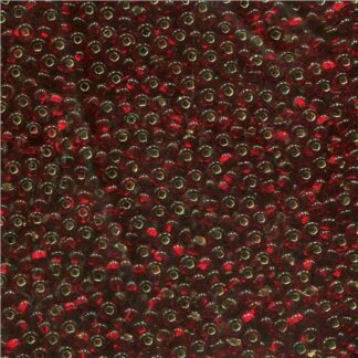 Czech Size 6 Round Seed Beads Garnet Silver Lined 20g Tube
