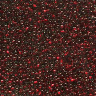 Czech Size 6 Round Seed Beads Ruby Copper Lined 20g Tube