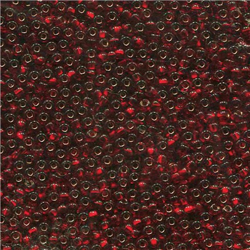 Czech Size 6 Round Seed Beads Ruby Copper Lined 20g Tube