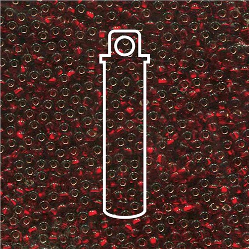 Czech Size 6 Round Seed Beads Ruby Copper Lined 20g Tube - Image 2