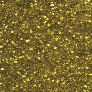 Czech Size 6 Round Seed Beads Yellow Silver Lined 20g Tube