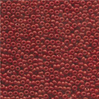 Czech Size 6 Round Seed Beads Dark Red Opaque 20g Tube
