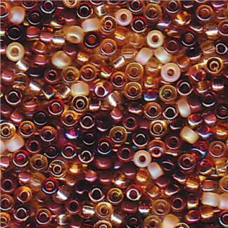 Czech Size 6 Round Seed Beads Wheatberry Mix 20g Tube