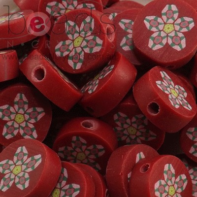 Polymer Clay Disc 10x5mm Assorted Colours - Image 2