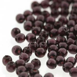 Czech Glass Pearls Round Bronze 2mm 150pc Strand